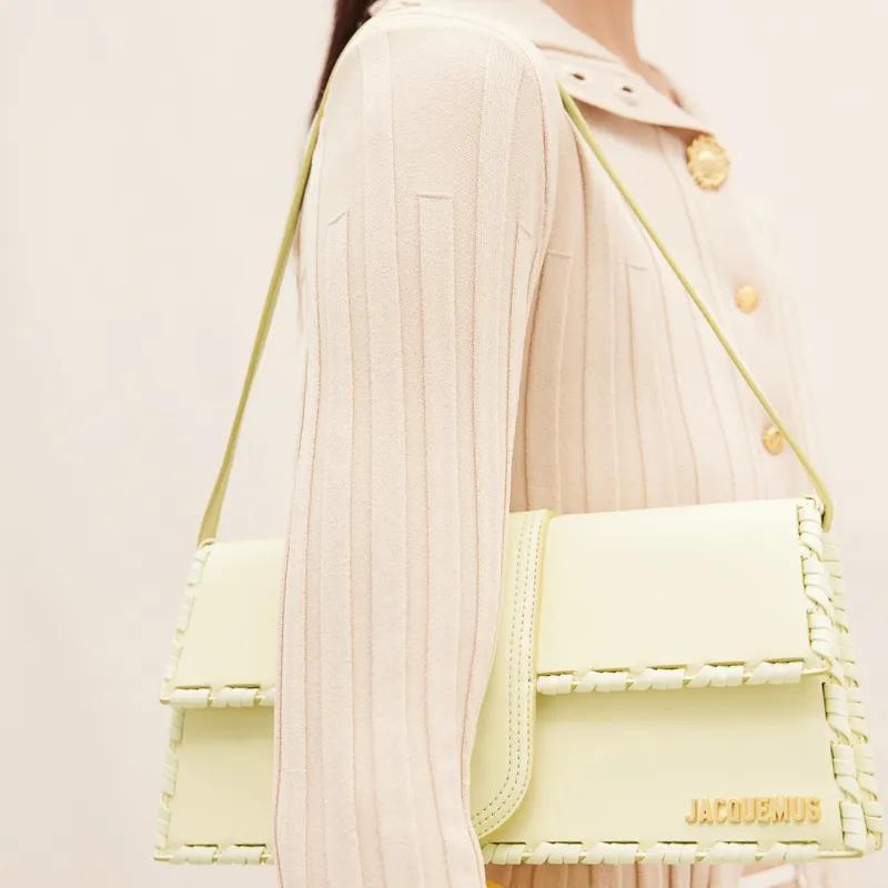 Jacquemus Le Bambino Cow Leather Handbag, Shoulder Bag Women's Yellow/Orange-5