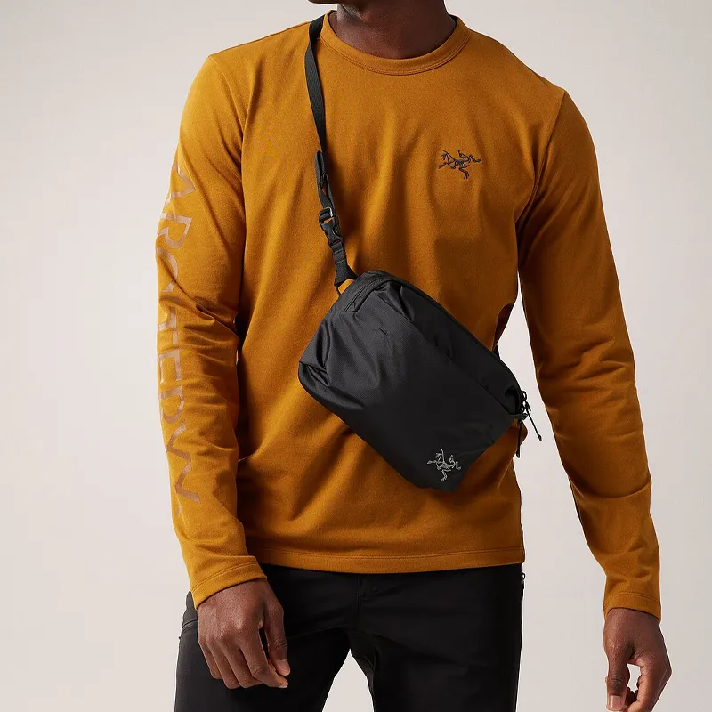 Arcteryx Nylon Shoulder Bag, Crossbody Bag Regular Unisex Black-3
