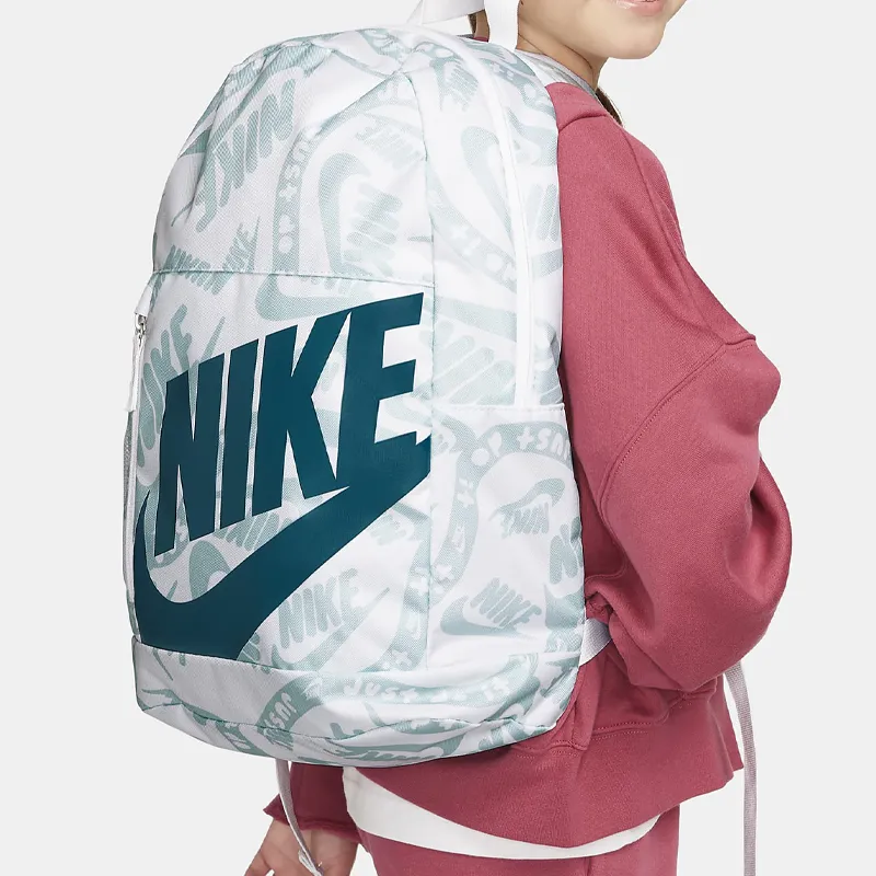 Nike Polyester Backpack Backpack Regular Unisex White & Crystal Cyan-5
