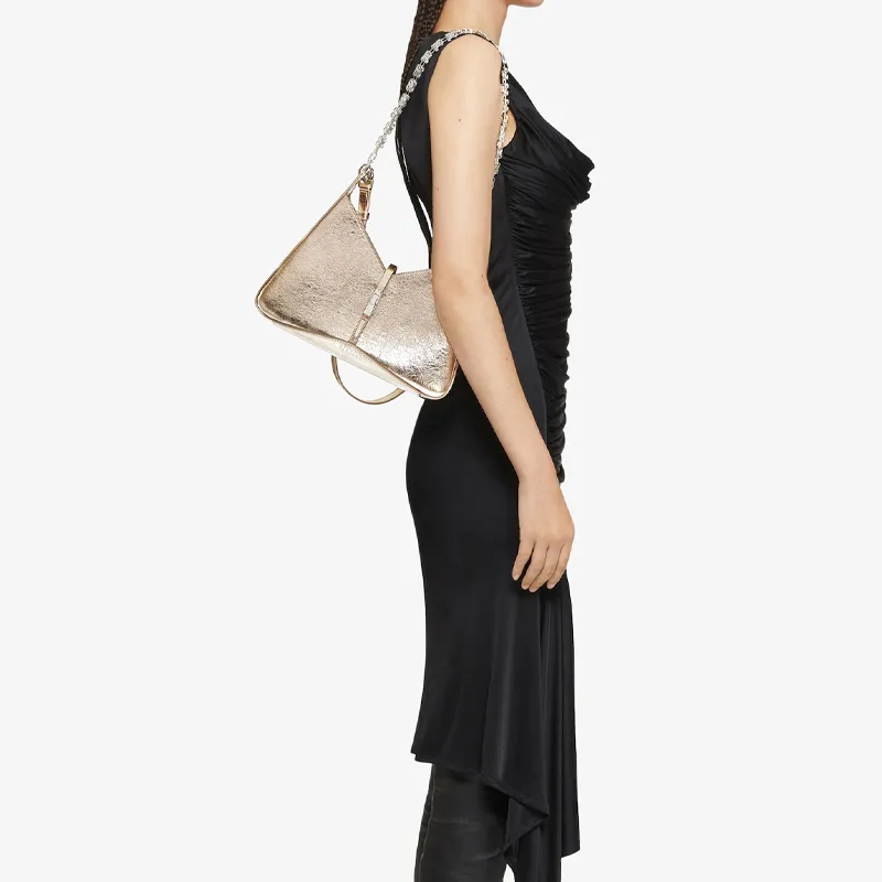 Givenchy Cut Out Series Cow Leather Handbag, Shoulder Bag Women's Dusty Gold-6