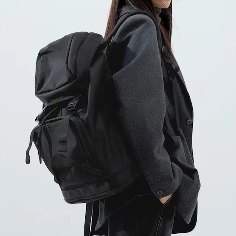 UNIQLO Polyester Backpack Regular Unisex Black-2