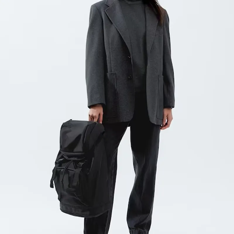 UNIQLO Polyester Backpack Regular Unisex Black-1