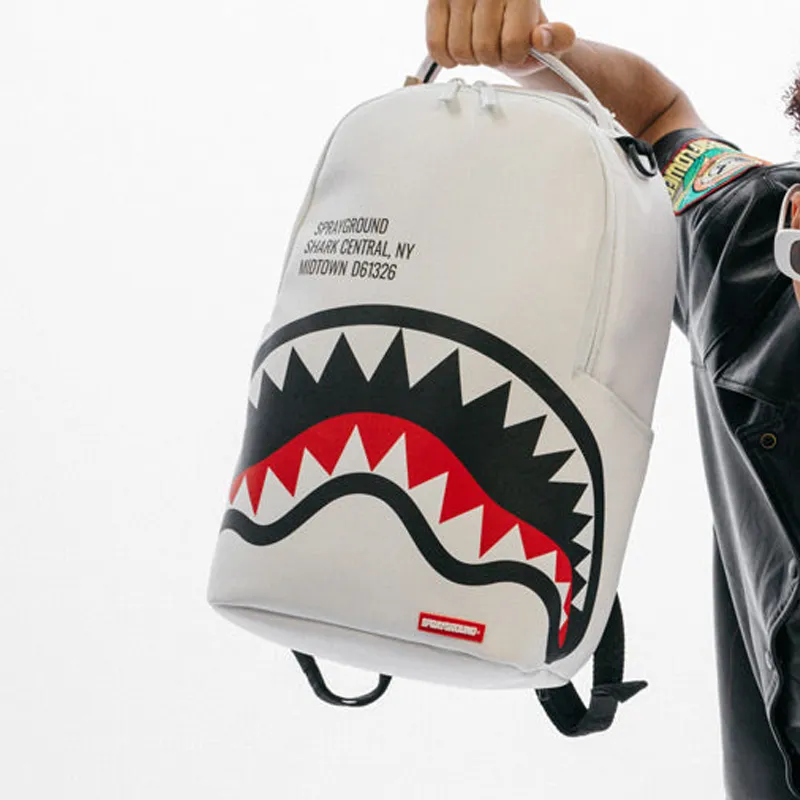 SPRAYGROUND Artificial Leather Backpack Unisex White-6