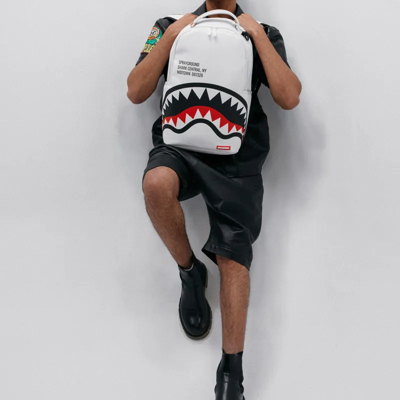 SPRAYGROUND Artificial Leather Backpack Unisex White-7