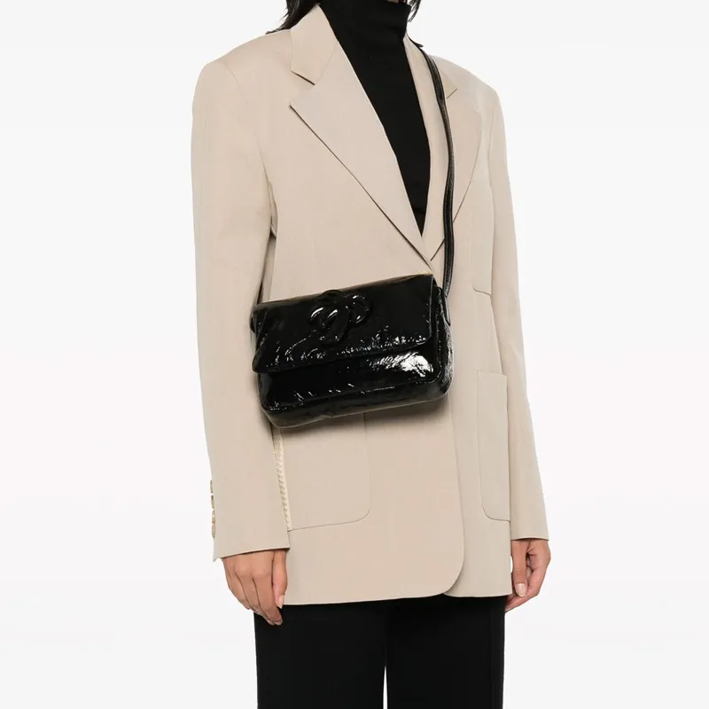 PALM ANGELS Soft Palm Bridge Bag Black-4