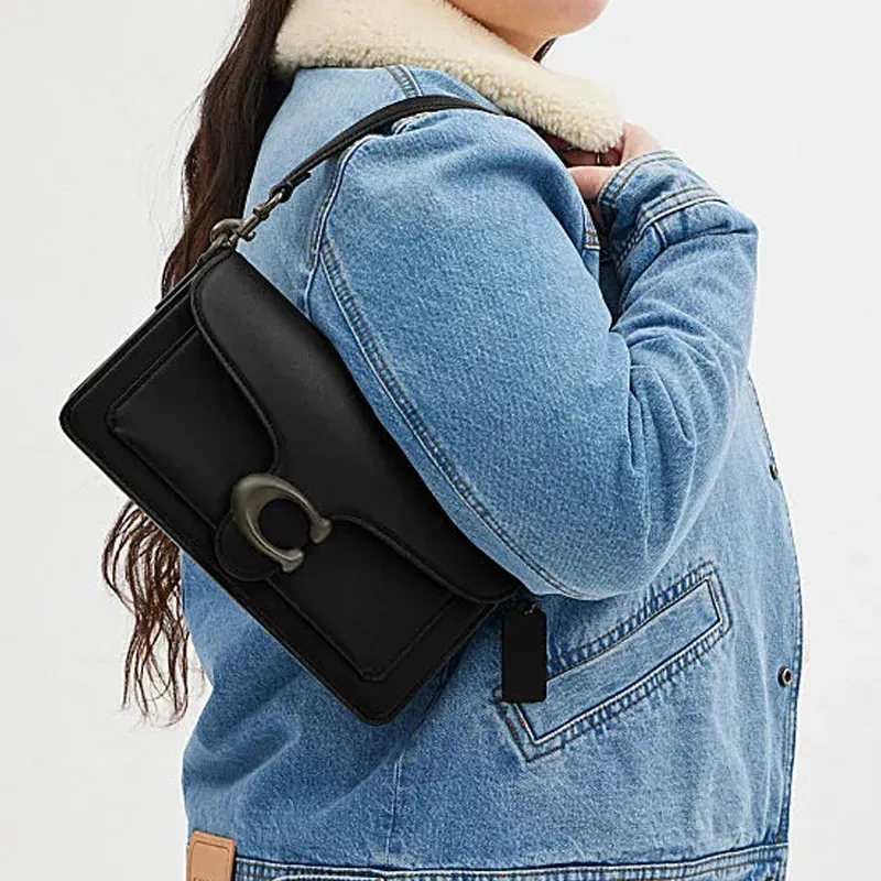 COACH Tabby Cow Leather Portable Crossbody Bag Shoulder Bag Women's Black-4