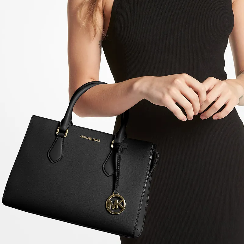 Michael Kors MK Sheila Medium Faux Saffiano Leather Satchel-5