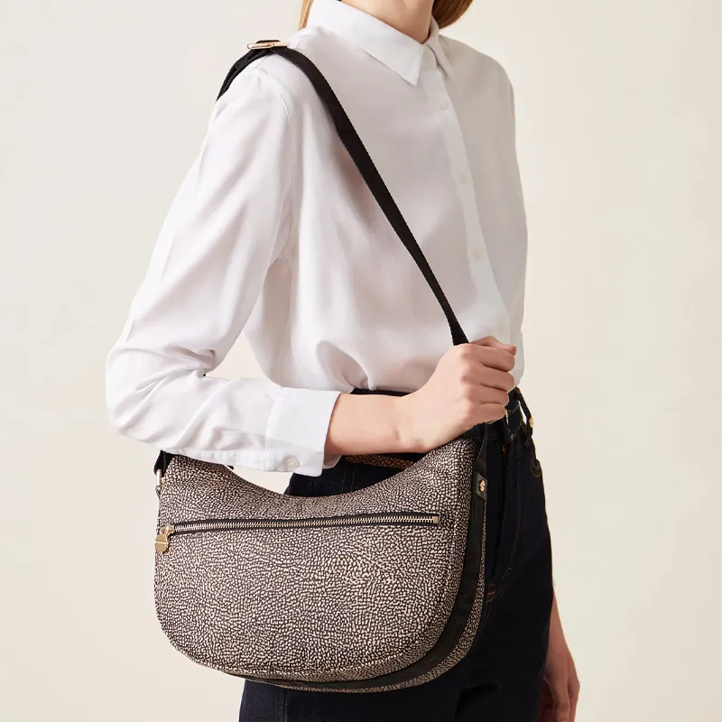 BORBONESE Luna Small Shoulder Bag-4