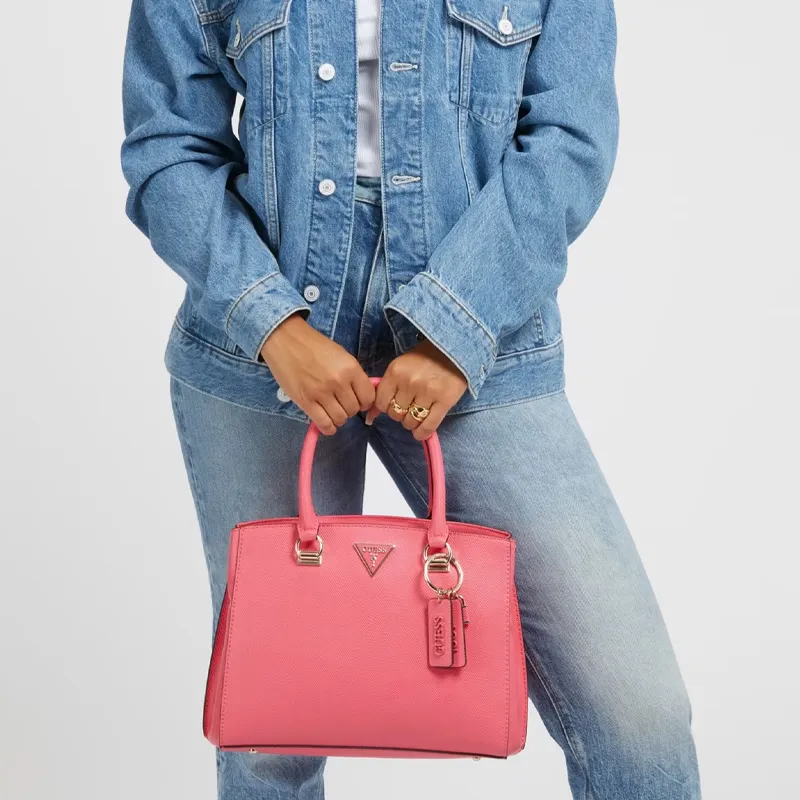 GUESS Artificial Leather Shoulder Bag Crossbody Bag Handbag Women's Fuchsia-4