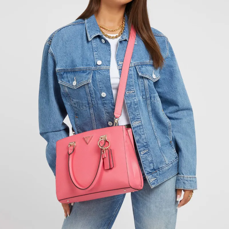 GUESS Artificial Leather Shoulder Bag Crossbody Bag Handbag Women's Fuchsia-3