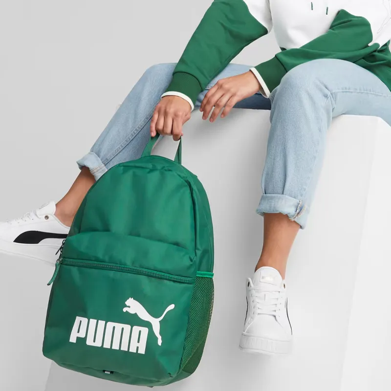 PUMA Polyester Backpack Unisex Dark Green-3