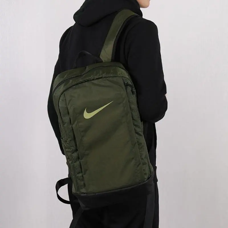 Nike Polyester Backpack Regular Unisex Army Green-2