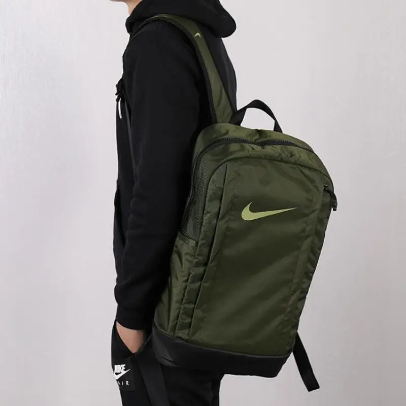 Nike Polyester Backpack Regular Unisex Army Green-4