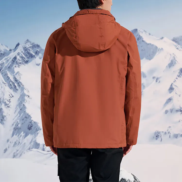 Columbia Waterproof, Windproof, Abrasion Resistant, Thermal Windbreaker Jacket Men's Dark Red-3