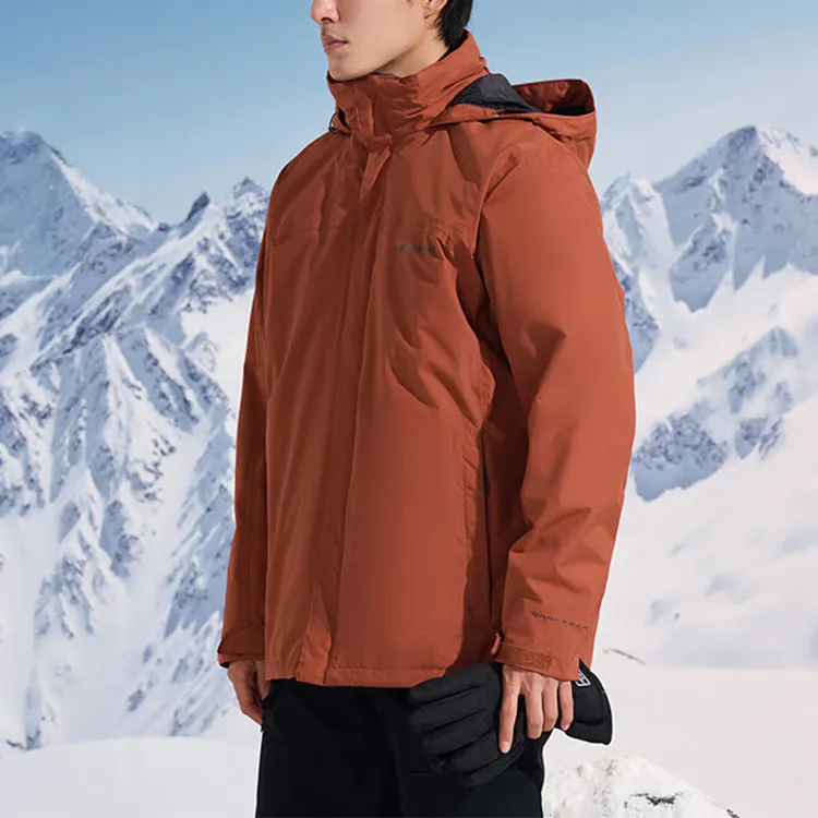 Columbia Waterproof, Windproof, Abrasion Resistant, Thermal Windbreaker Jacket Men's Dark Red-6