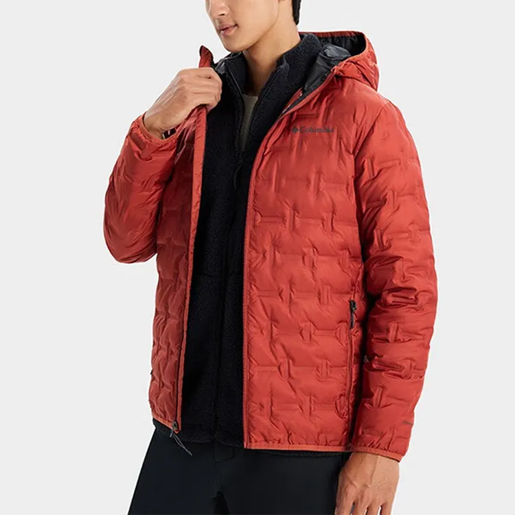 Columbia Down Jacket Unisex Dark Night Red-3