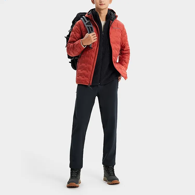 Columbia Down Jacket Unisex Dark Night Red-2