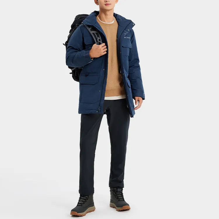 Columbia Omni Heat Waterproof And Warm Windbreaker Jacket Men's Navy Blue-2