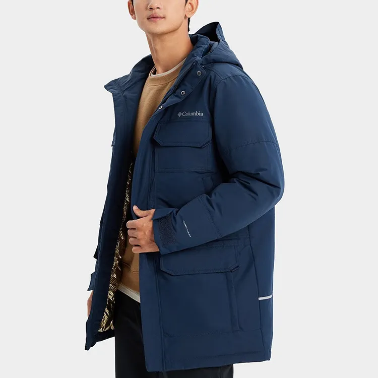 Columbia Omni Heat Waterproof And Warm Windbreaker Jacket Men's Navy Blue-3