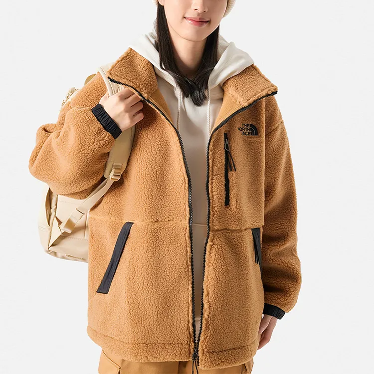 THE NORTH FACE Nuptse Velvet Jackets Women's Khaki-2