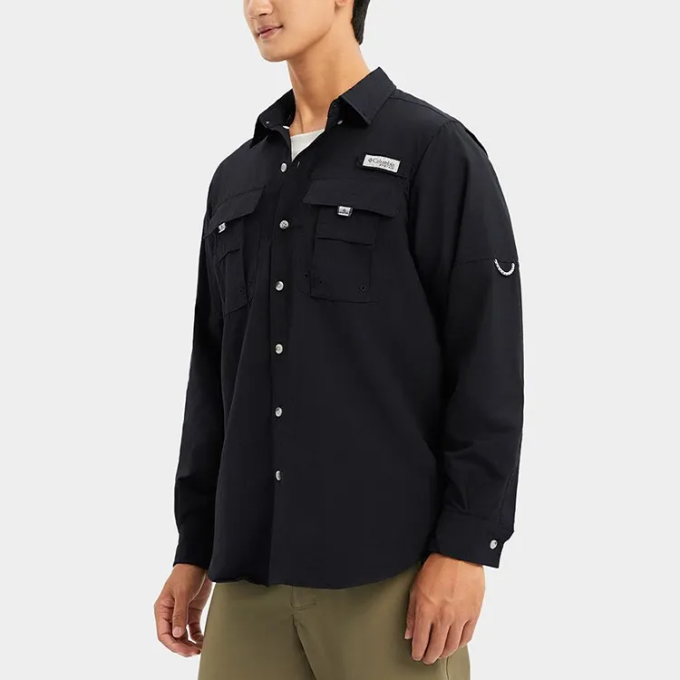 Columbia PFG Shirts Unisex Black-3