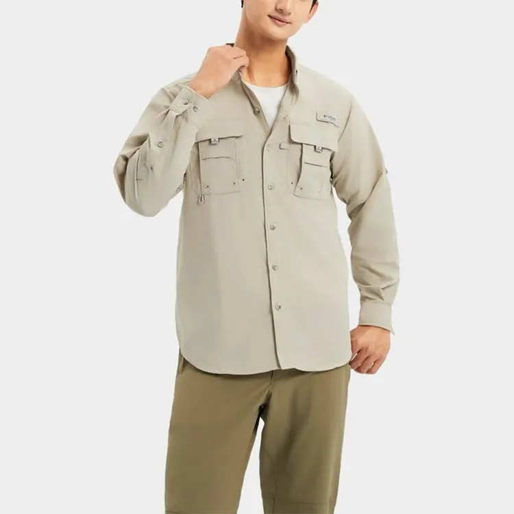 Columbia PFG Shirts Unisex Ecru-2