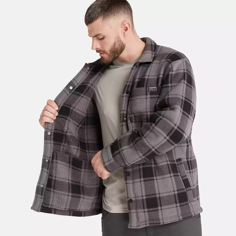 Timberland PRO® Gritman Check Heavyweight Shirt Men's Gray-5