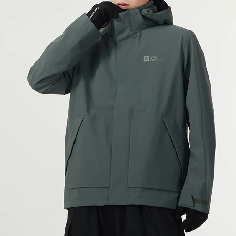 Jack Wolfskin Waterproof And Windproof Windbreaker Jacket Men's-1