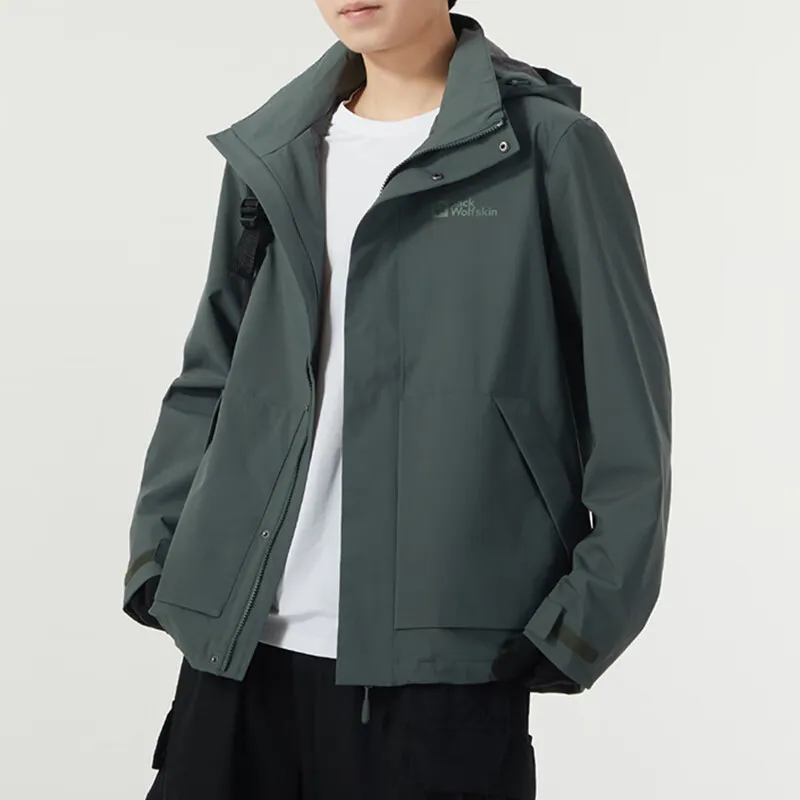 Jack Wolfskin Waterproof And Windproof Windbreaker Jacket Men's-4