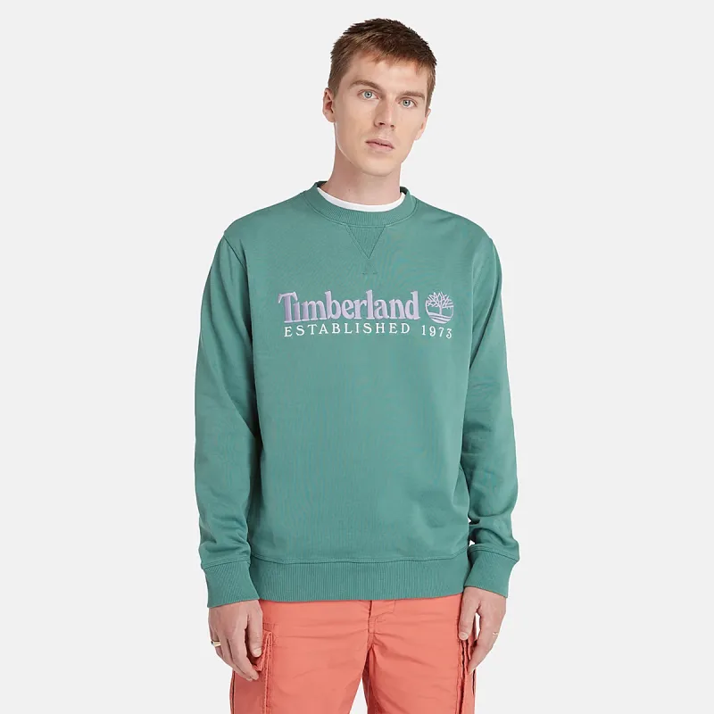 Timberland EST. 1973 Sweatshirt Men's Cyan-2