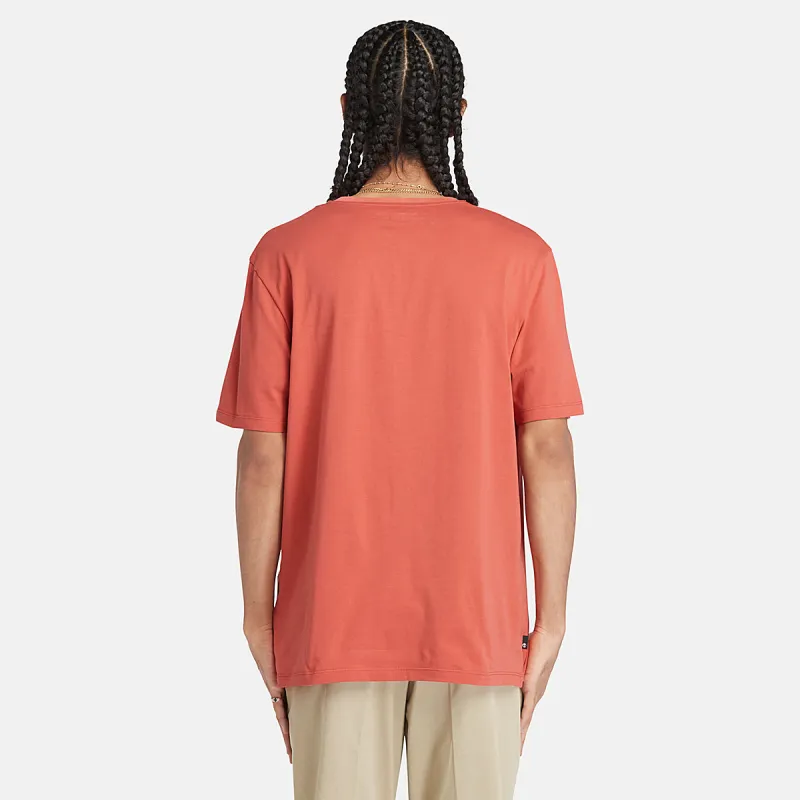 Timberland T-Shirt Men's Orange Red-1
