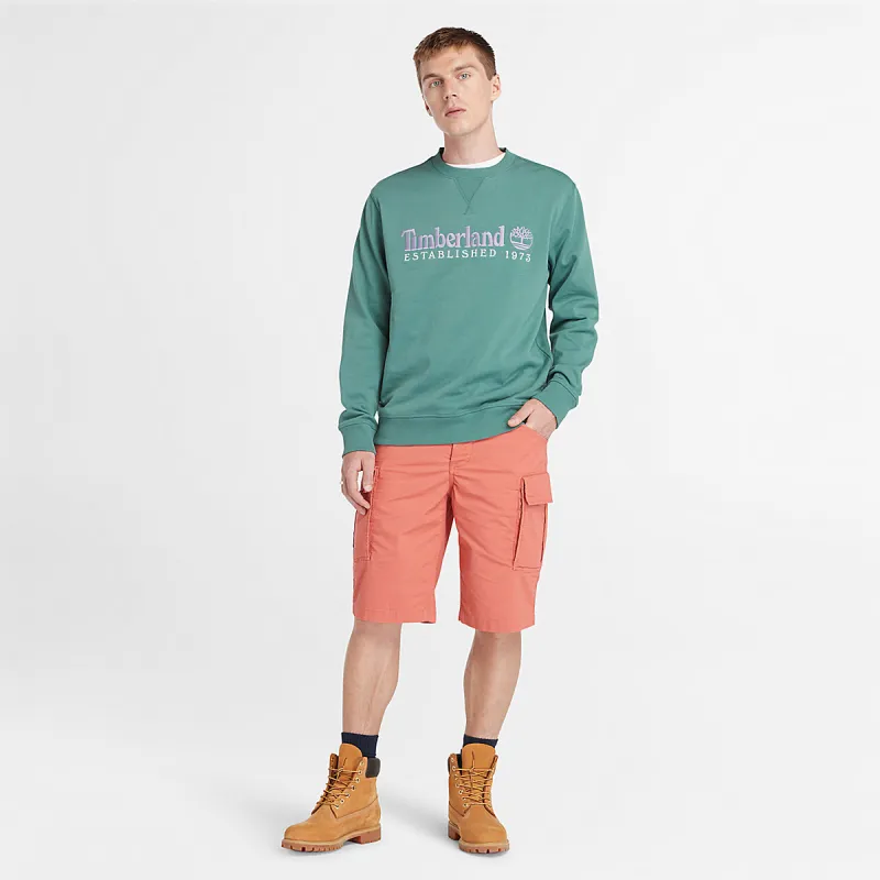 Timberland EST. 1973 Sweatshirt Men's Cyan-1