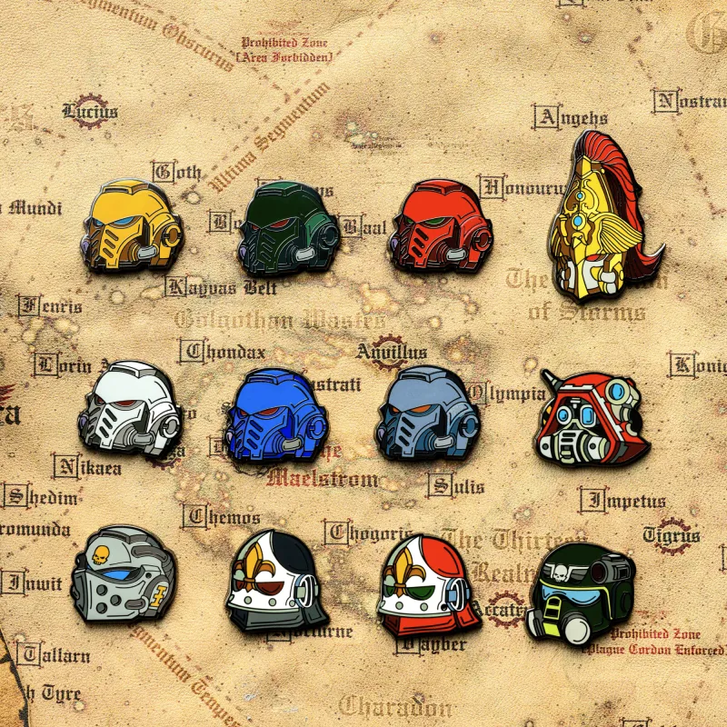 STARFORGED Warhammer 40K Space Marine Imperial Power Armor Helmet Badges-5