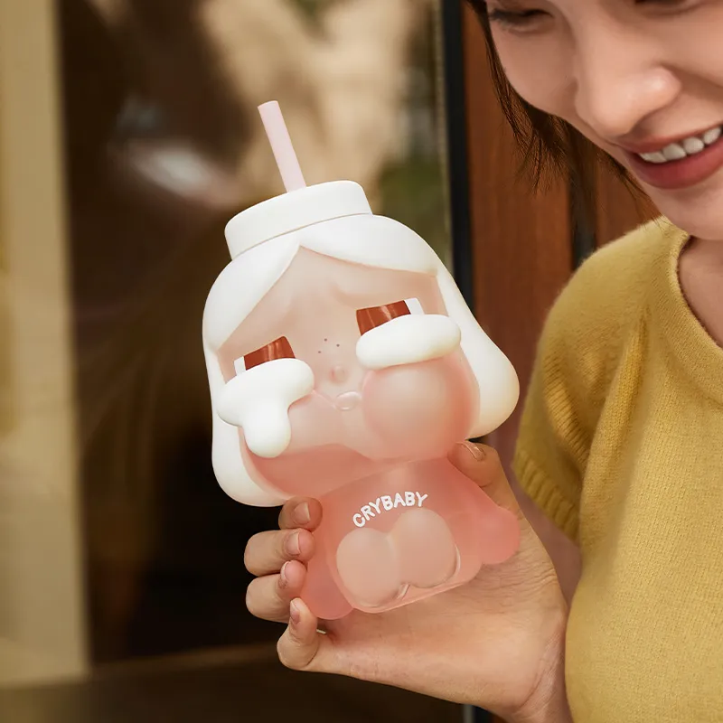 POP MART CRYBABY Tear Factory Collection Plush Straw Cup Trend Based Products-3