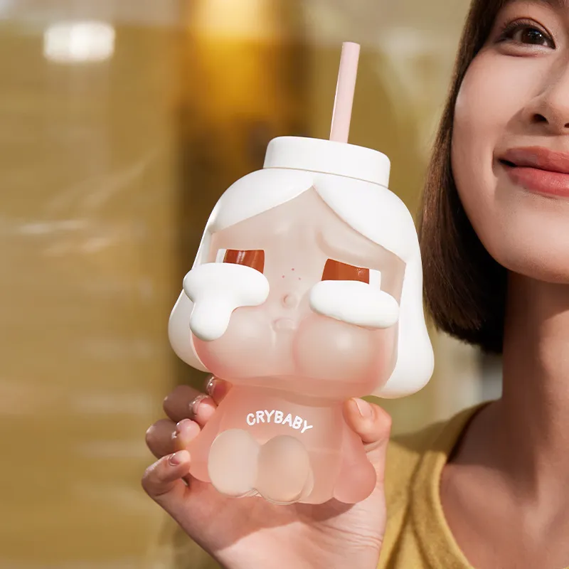 POP MART CRYBABY Tear Factory Collection Plush Straw Cup Trend Based Products-4