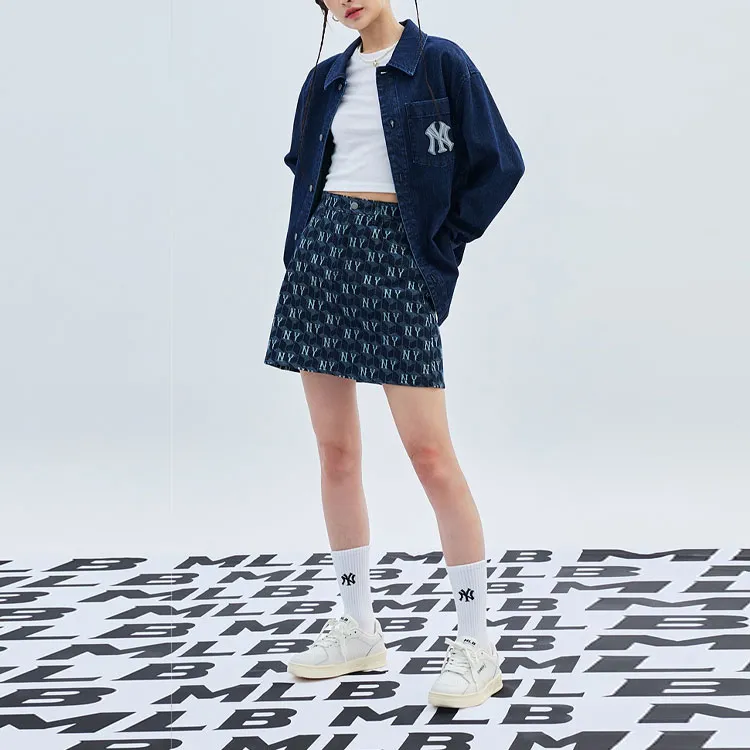 MLB Denim Short Skirts Women's Blue-2