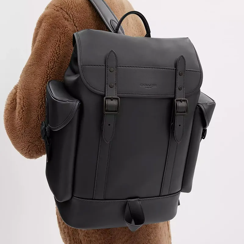 COACH Hitch Glove Tanning Backpack Tubas Women's Black-4