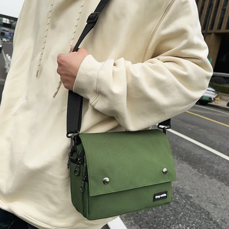 Gerlanx Canvas Shoulder Bag Unisex Yellow & Green/Green/Black-8