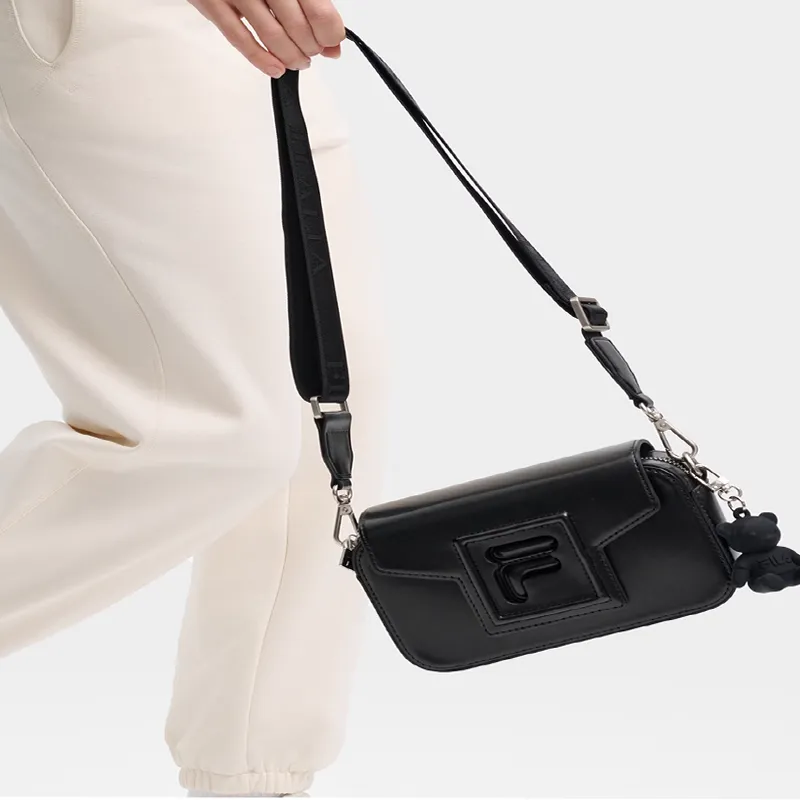 FILA Polyurethane Crossbody Bags Regular Women's Black-4
