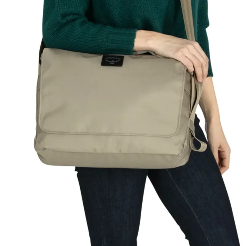 OSPREY Recycled Polyester Messenger Bag Shoulder Bag Crossbody Bag Unisex Tea Brown-4