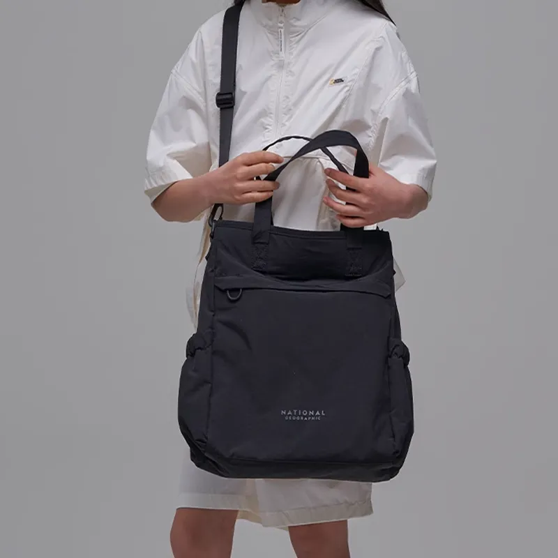 NATIONAL GEOGRAPHIC Polyamide Tote Bag Shopping Bag Shoulder Bag Crossbody Bag Handbag Kids' Black-3
