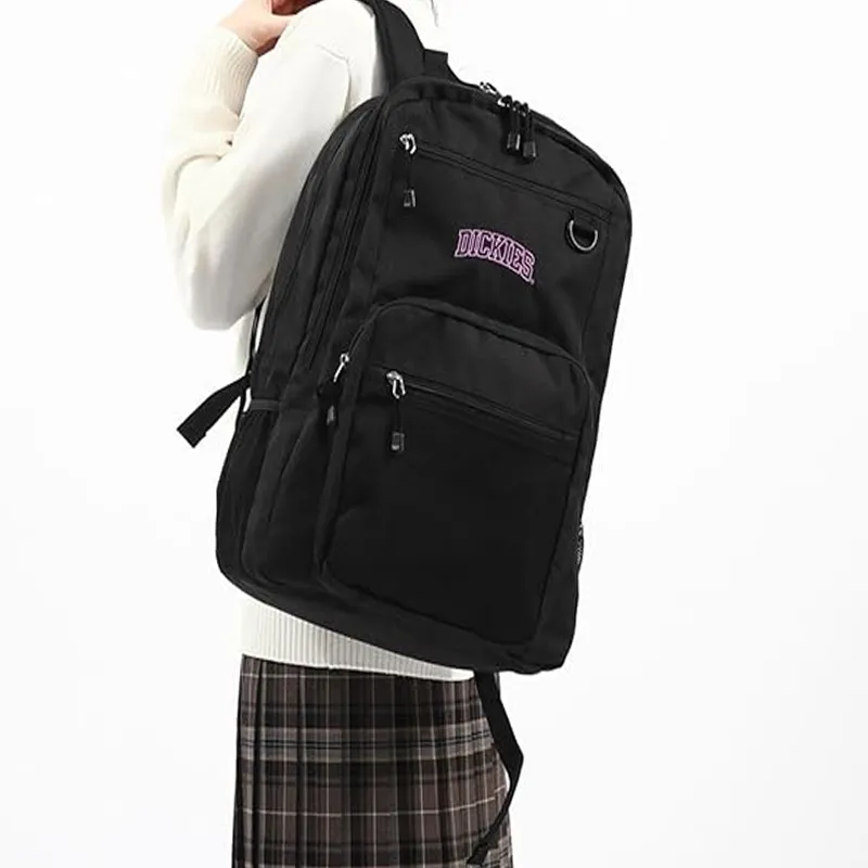 Dickies Polyester Backpack Unisex Black & Purple-3