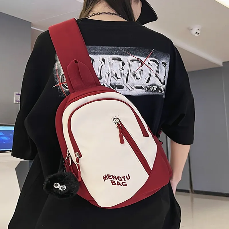 H YXIANG Nylon Sling Bag Unisex Multicolor-3