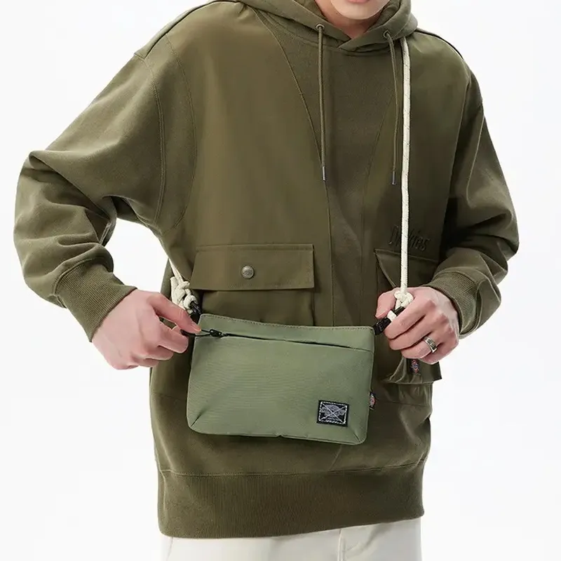Dickies Polyester Shoulder Bag, Crossbody Bag Regular Unisex Army Green-3