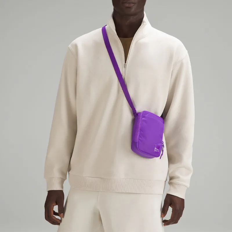 Lululemon Water Resistant Fabric Shoulder Bag Crossbody Bag Unisex Purple-4