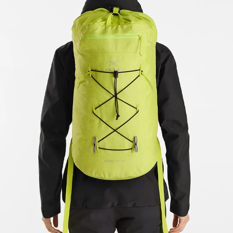 Arcteryx ALPHA Nylon Hiking Bag Backpack Unisex Dark Sprint Green-4