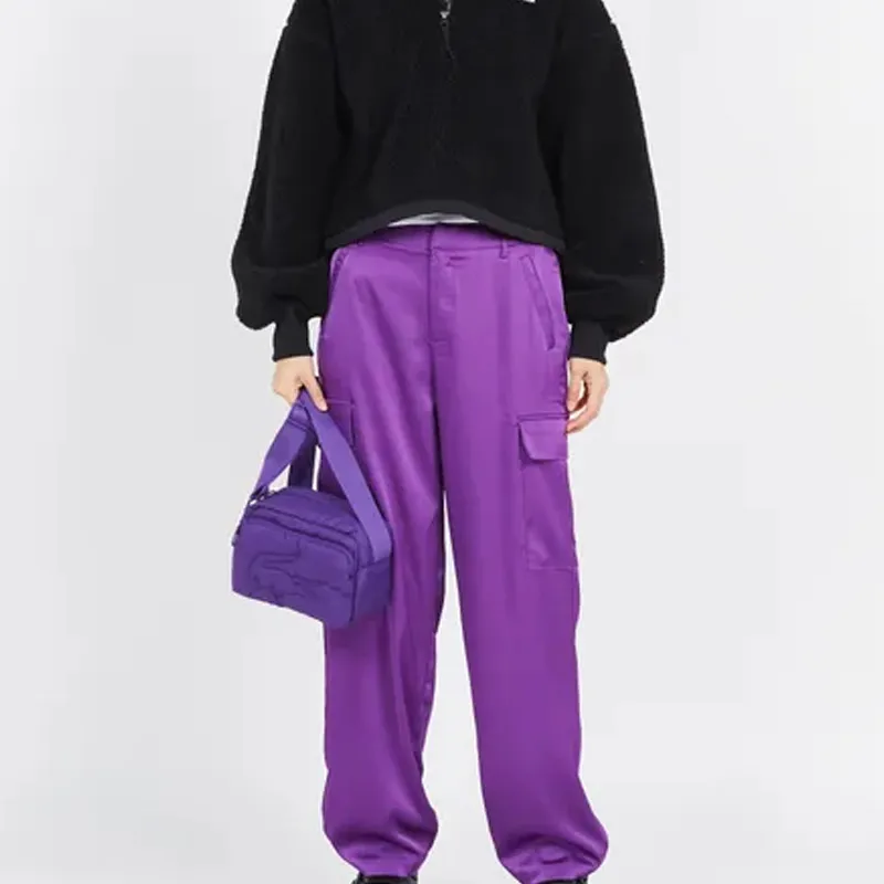 LACOSTE Polyamide Shoulder Bag Crossbody Bag Unisex Dark Purple-5