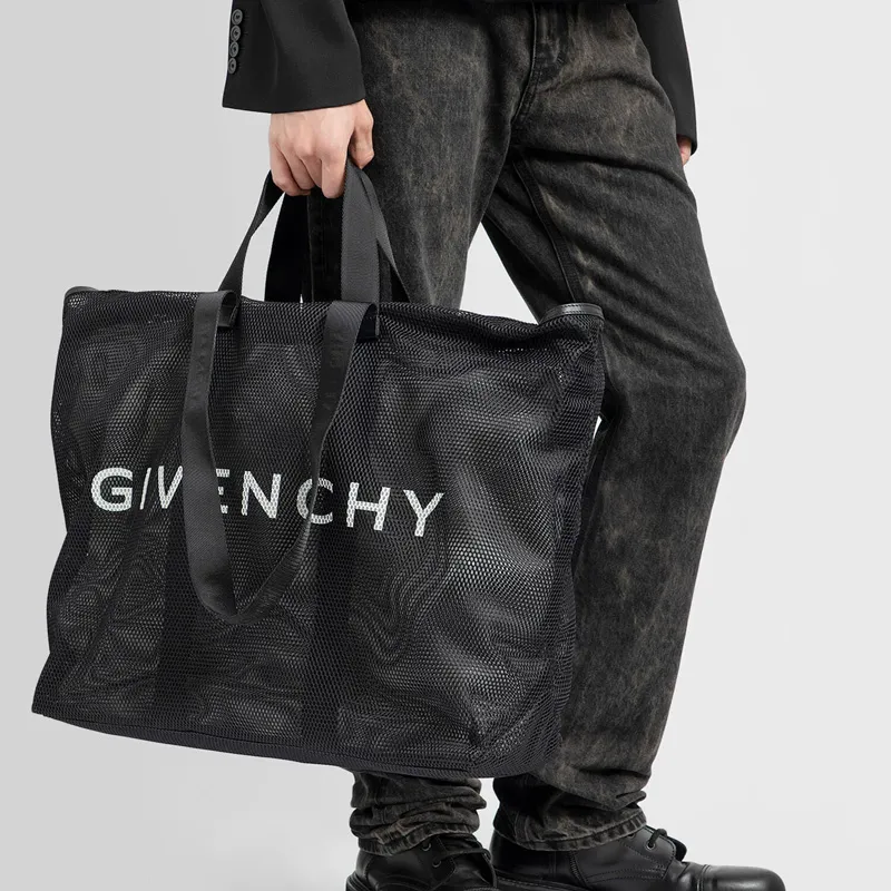 Givenchy Tote In Mesh Large G Black-4