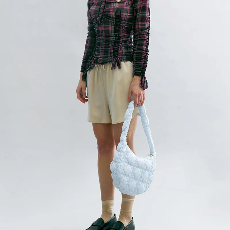 CARLYN Nylon Cloud Bag Handbag Shoulder Bag Women's Blue-4