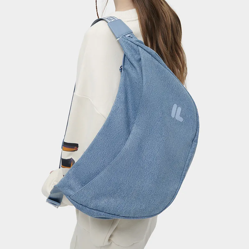 FILA FUSION Fabric Shoulder Bag, Crossbody Bag Extra Small Unisex Denim Blue-4